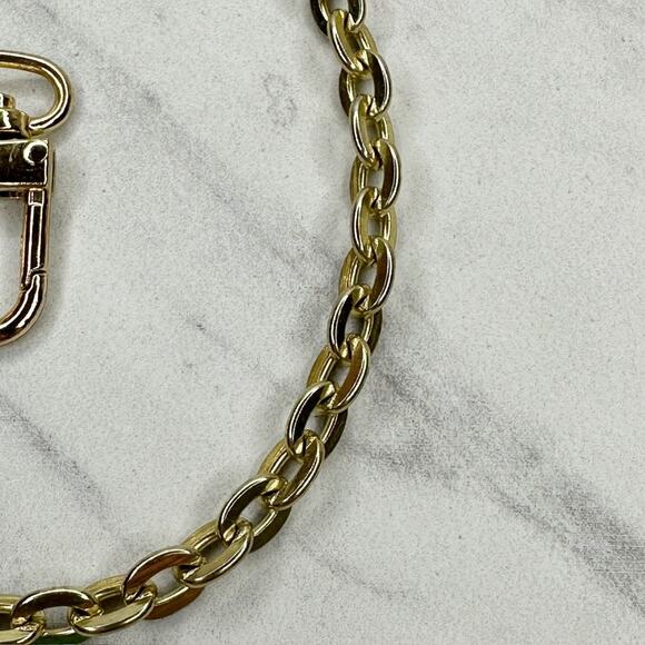 Gold Tone Chain Purse Strap 41" Crossbody Shoulder Bag Replacement ✨ - Picture 9 of 11